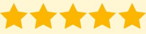 this is showing 5 star reviews received from a client