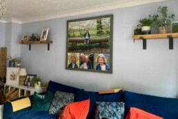 artwork displayed on the wall becoming a member of the family
