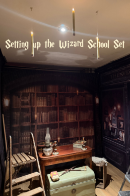 setting up the studio for a themed experience