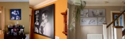 artwork on display in a home