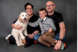 cockerpoo with his family