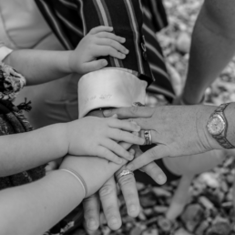 a family hands showing love and being united
