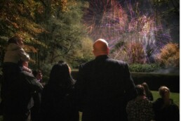 a family enjoying the fireworks celebrations